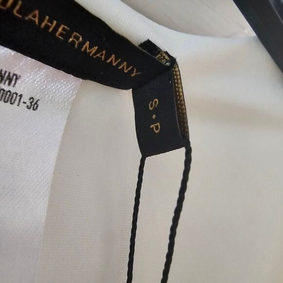 NWT Vix by Paula Hermanny Women's White Tan Loop Midi Cover Up Maxi Dress Size S - Picture 12 of 13